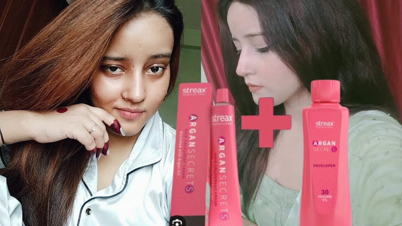 streax  ARGAN SECRET CREAM COLOUR AT HOME// HAIR COLOUR