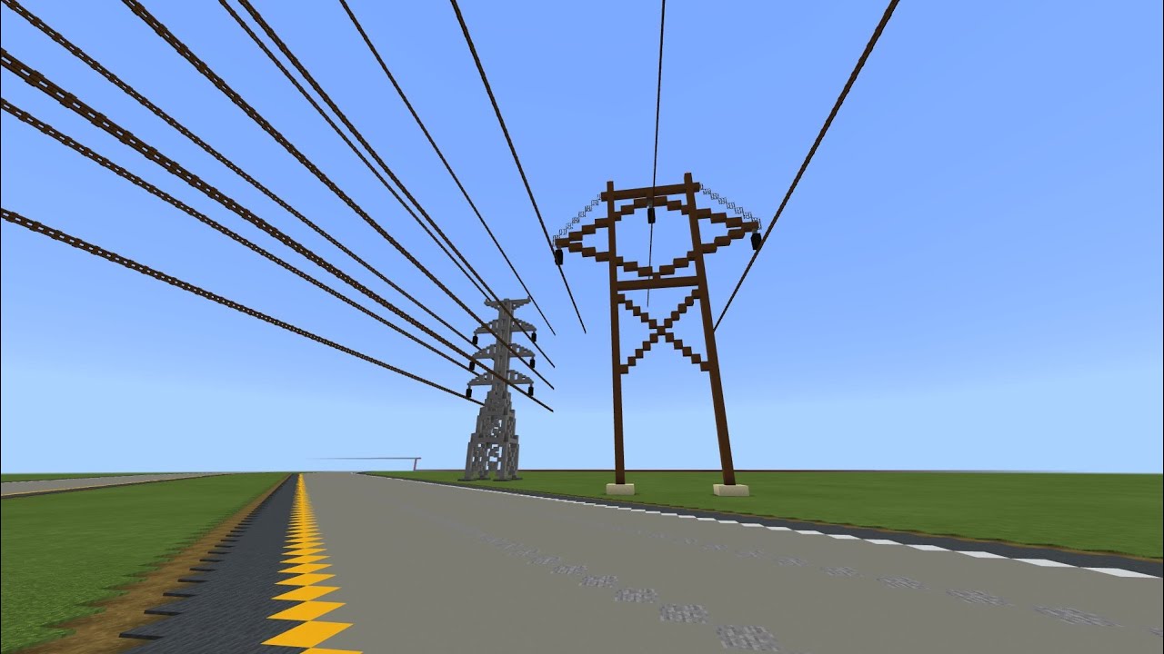 Minecraft - How To Build A Powerline Tower #2 - Remake