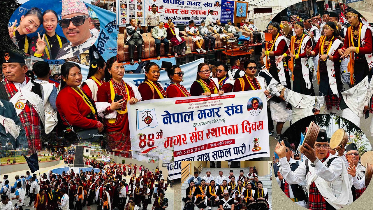 मगर दिवस २०८२ दमाैलीमा  मगरहरुकाे जनसागर काैराह झाँकी झ्याउरे नाच्दै दमाैली घुमे /Magar Diwas 2082
