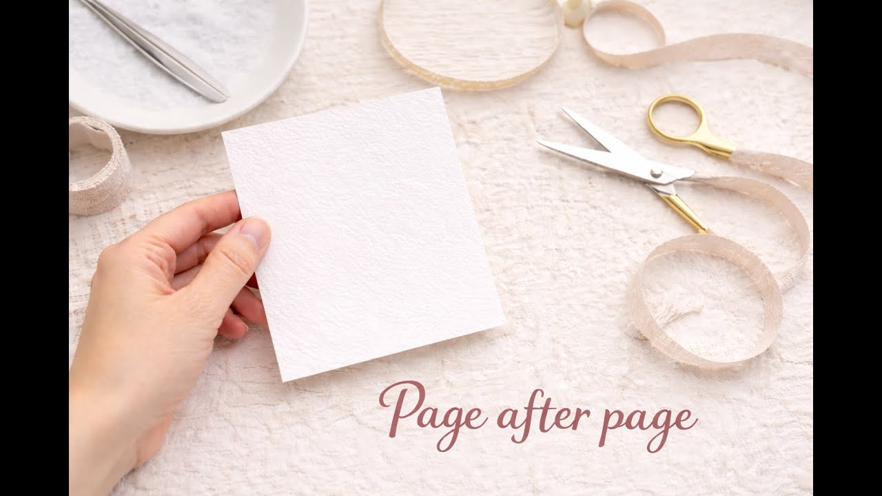 ASMR+music Wedding Scrapbook Album Creation | From Material Selection to Finished Album