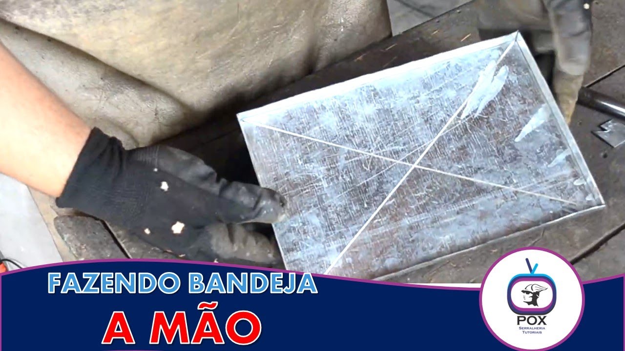 Como doblar lamina- Como fazer bandeja diamantada