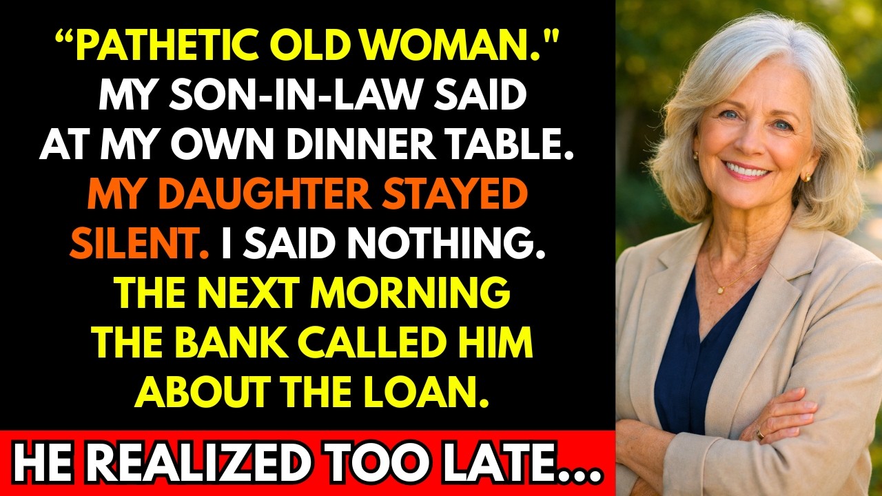 My Son-In-Law Mocked Me at My Own Dinner Table — He Didn’t Know I Owned Everything