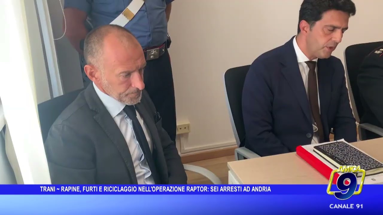 Trani - Rapine, furti e riciclaggio nell'operazione 