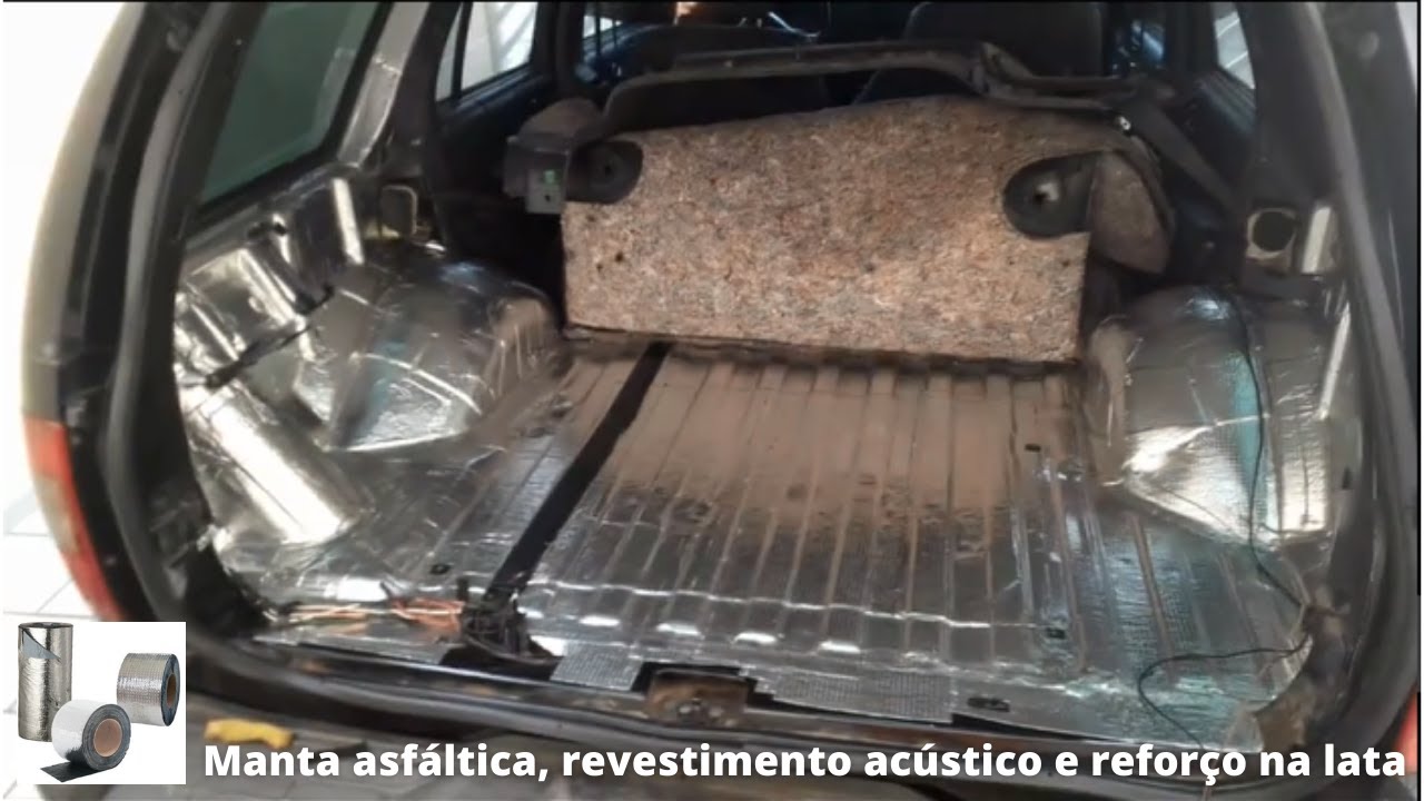 Blazer- revestimento acústico com manta asfáltica porta malas carro.