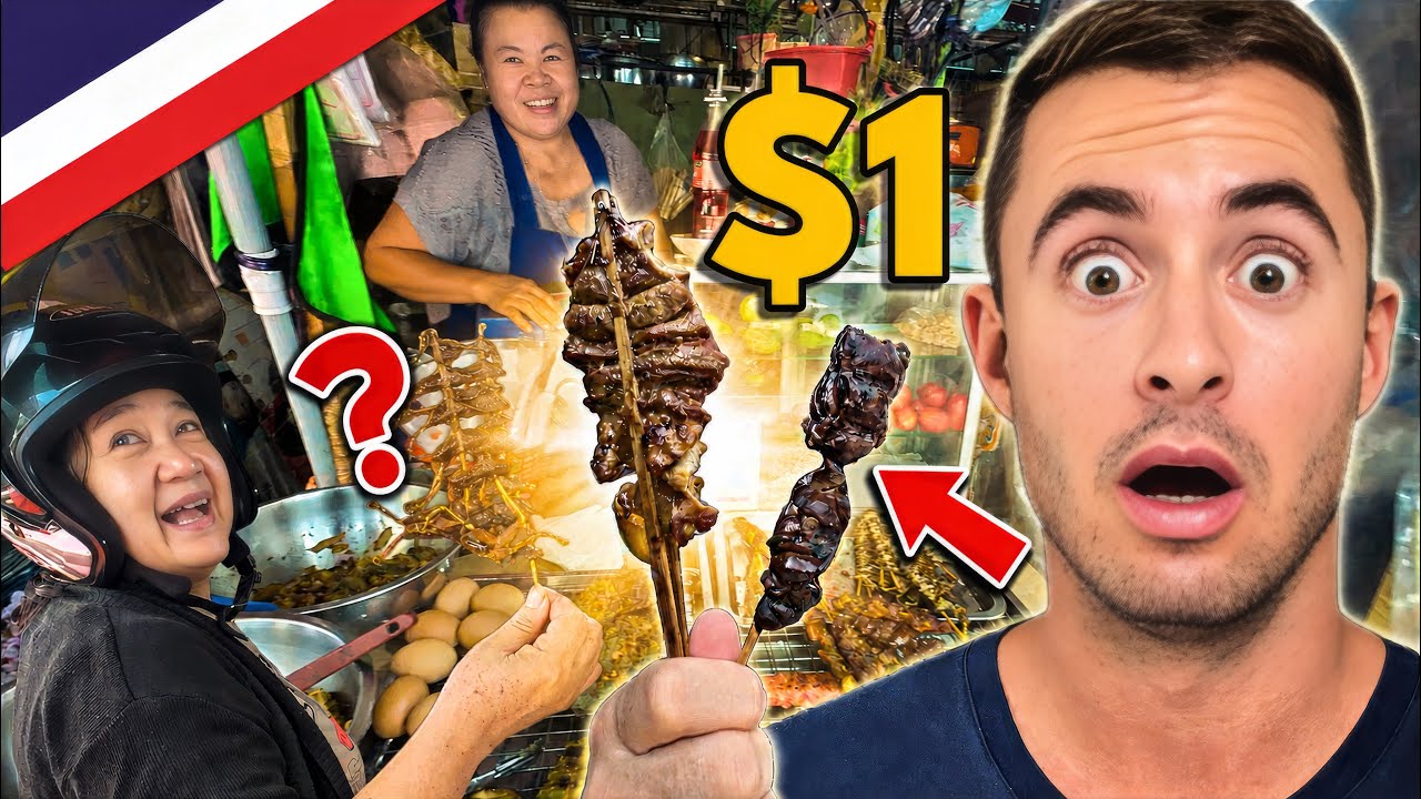 Bangkok's $1 Mystery Meat 🇹🇭 Would You Eat This?
