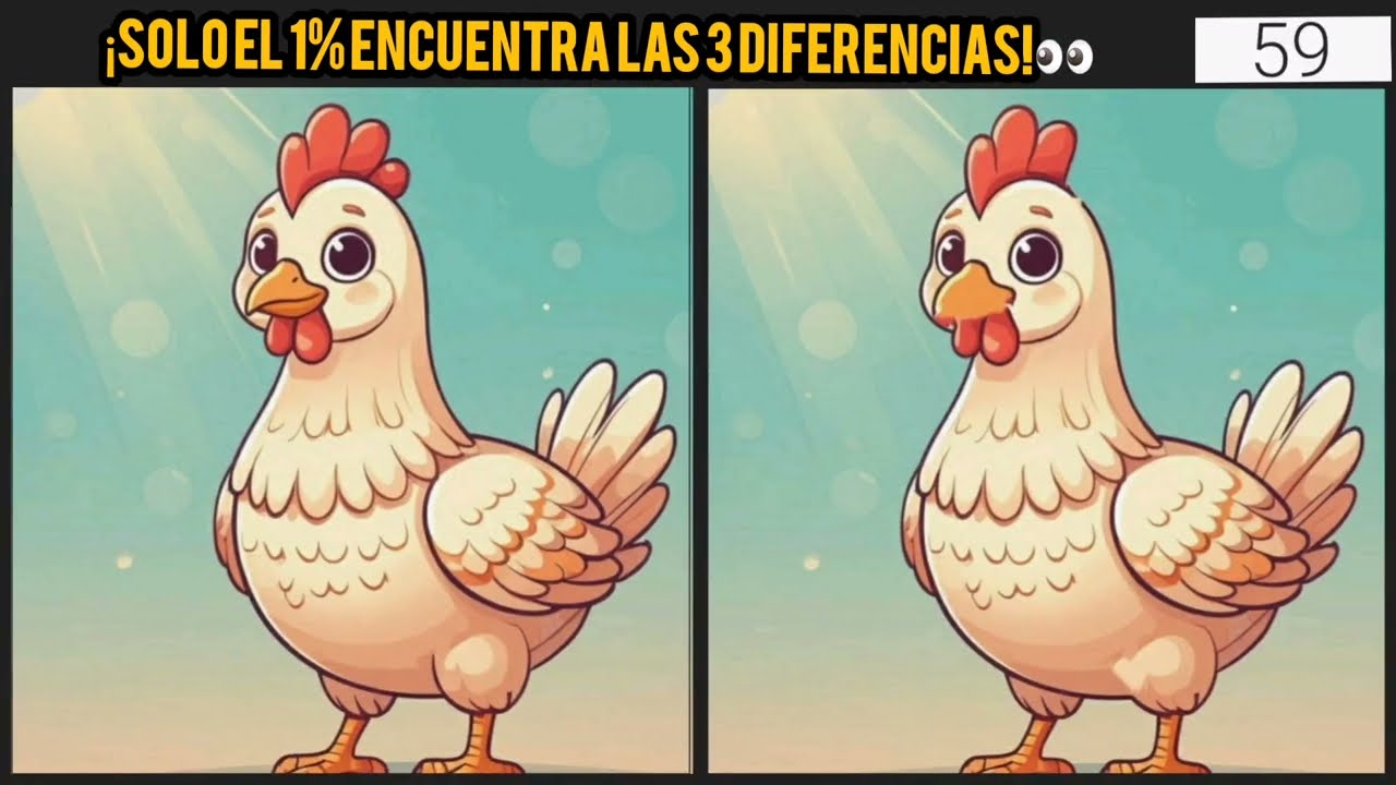  ¡Desafía tu mente! Encuentra 3 diferencias en 60 segundos.#67