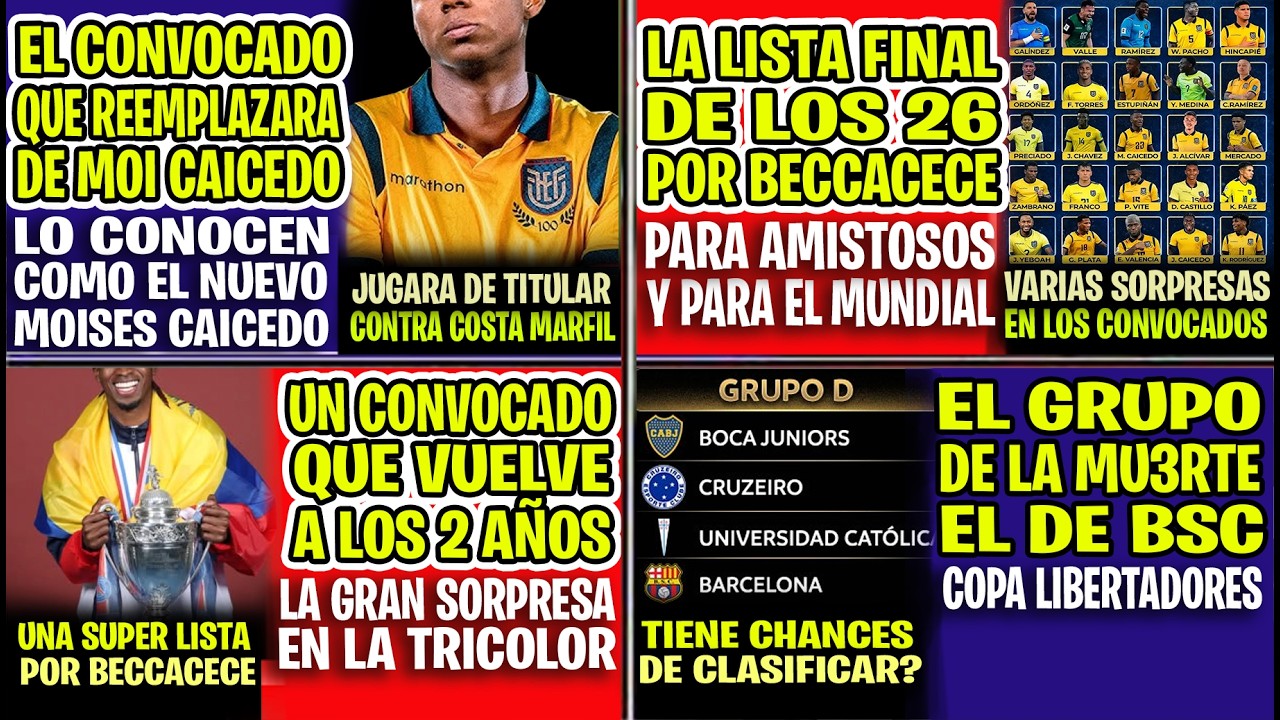 CON EL REEMPLAZO DE MOI, SE REVELÓ LA LISTA DE 26 CONVOCADOS POR BECCACECE, EXISTEN VARIAS SORPRESAS