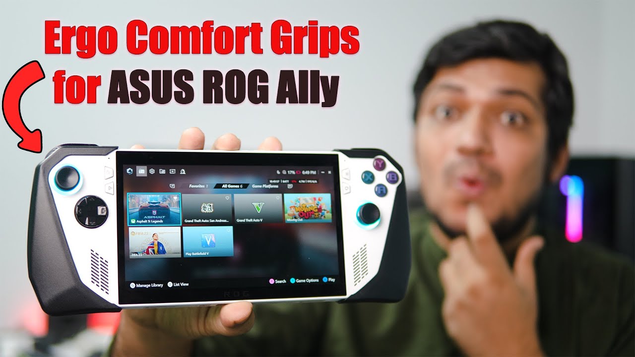 Ergo Comfort Grips for The ASUS ROG Ally Z1 & Z1 Extreme |Must have accessories for ROG Ally
