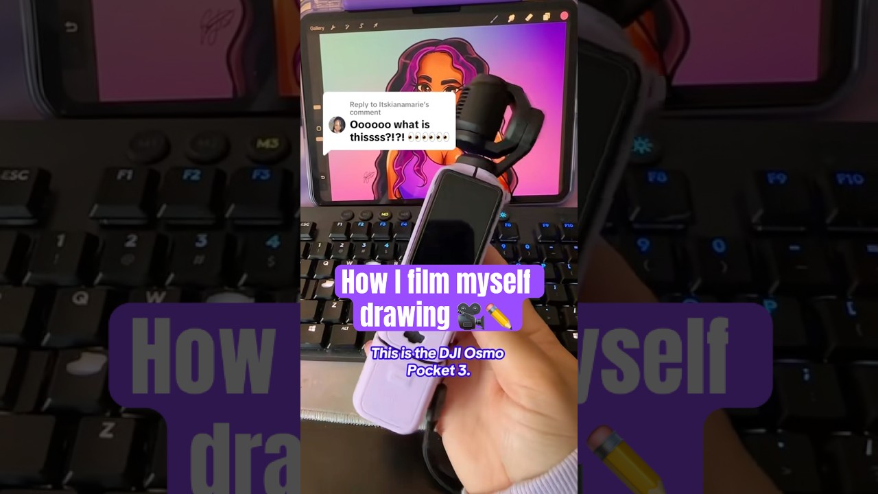 How I film myself drawing - The DJI Osmo Pocket 3 