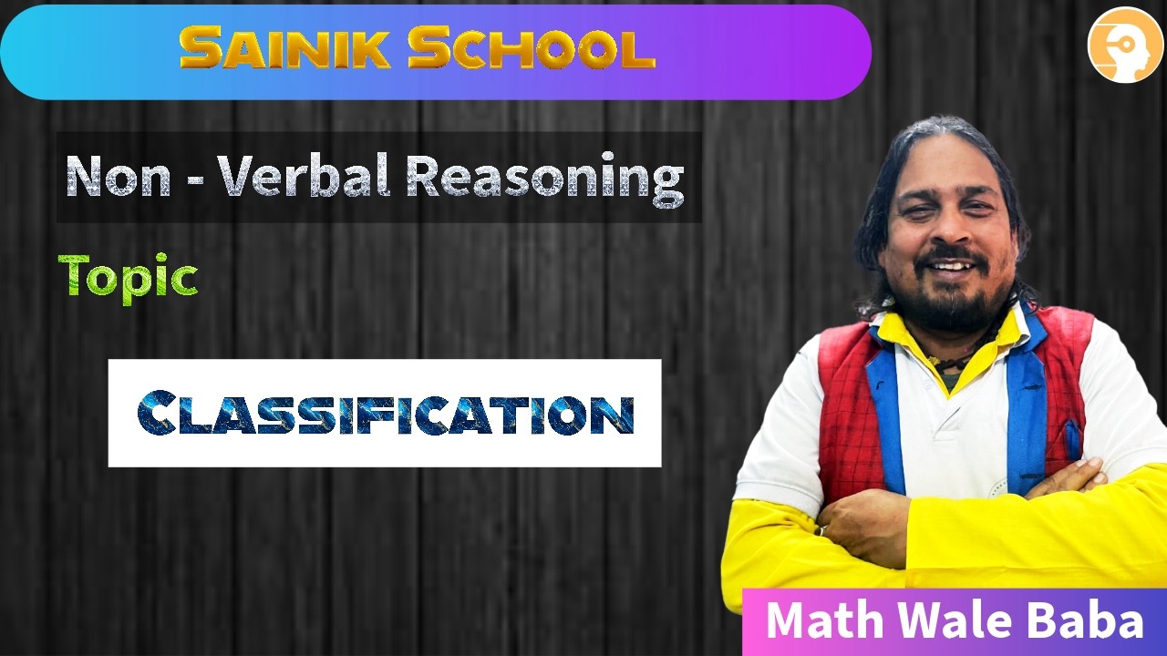 Classification | Class 6 | Sainik School | Non - Verbal Reasoning  #creatorssuper30 #reasoning