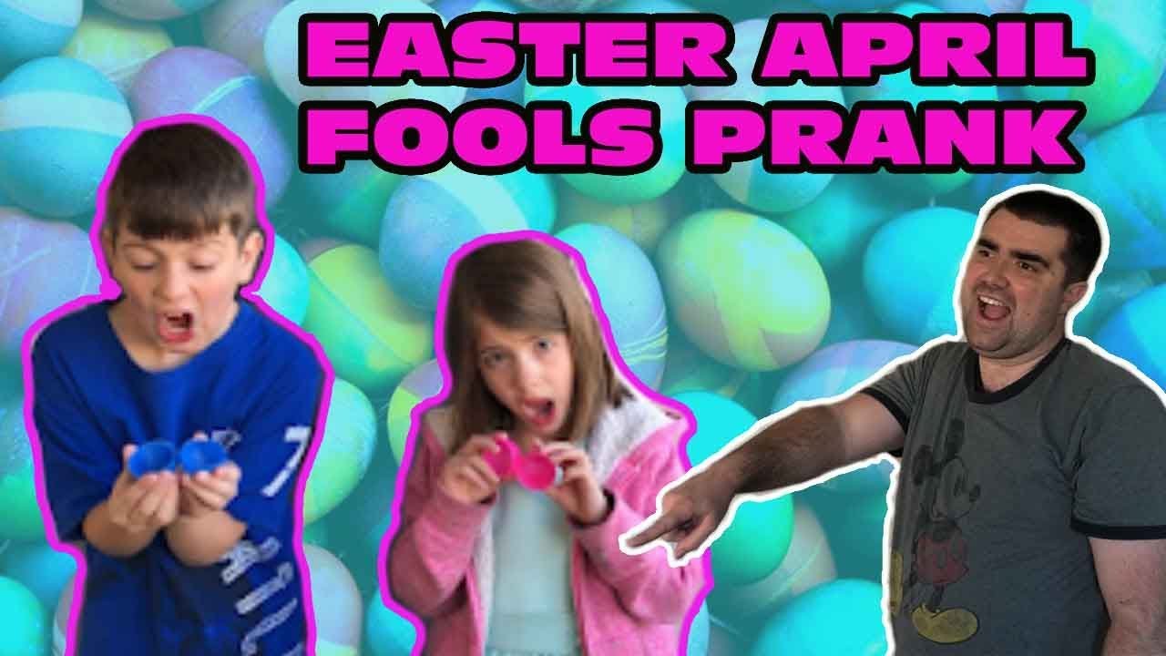 Daddy Does April Fools Easter Prank On Kids With FAKE Easter Eggs -  Kid's Reaction