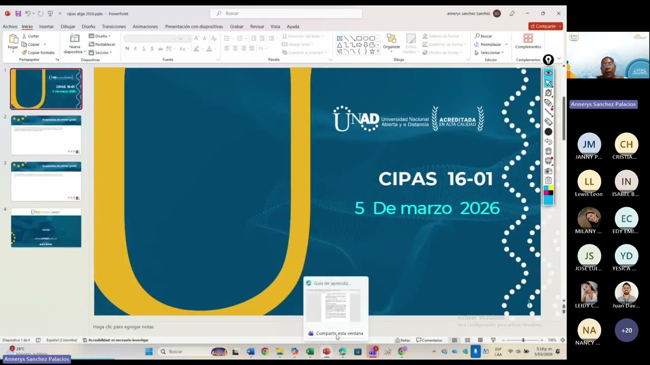 CIPAS TAREA 2  ATGA TUTORA Annerys Sánchez Palacios 2026 Grabación de la reunión