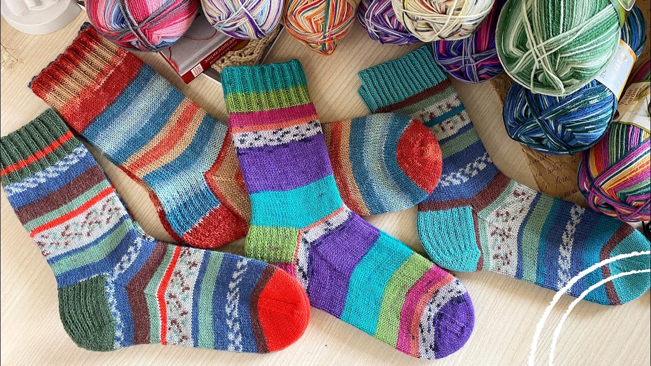 Мой носочный МАЙ. 🌸🌼🌸 Новая пряжа, новые носки, новые спицы….