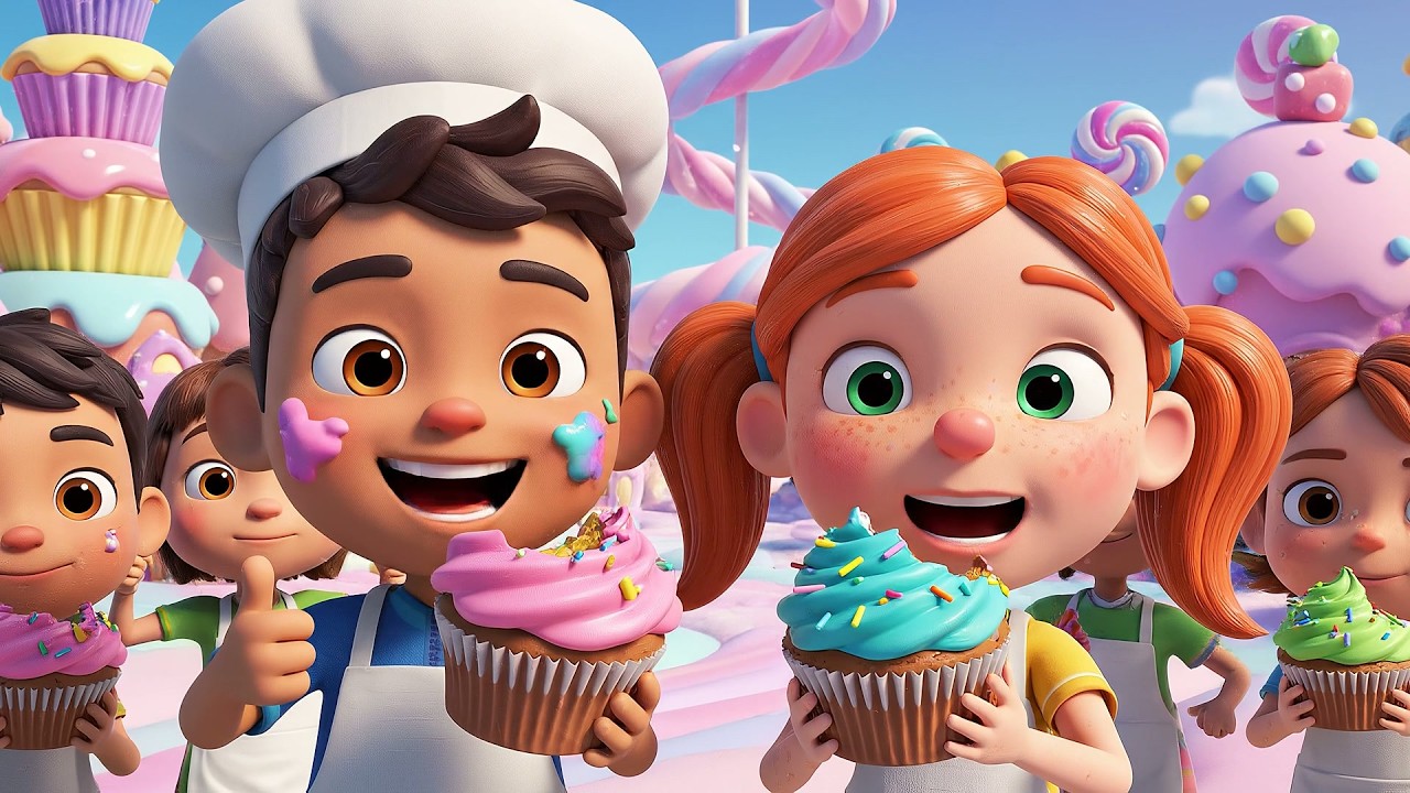 Carrera de Cupcakes Gigantes de Amasa | Canciones de Cocina y Juegos para Niños