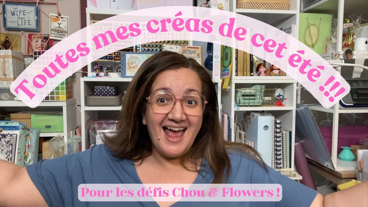 ☀️🍉 Mes Créations de cet ÉTÉ / défis @chouflowers3608 #scrapbooking #creation #art #concours #defi 