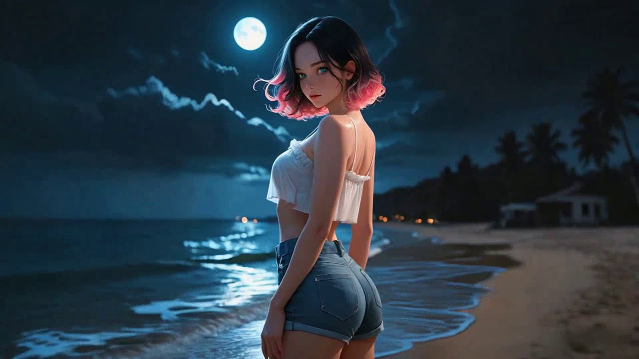 Lofi for Beach Maiden’s Night Vibe ✨ | Pink Hair & Mellow Beat Tunes🎵lofi hip hop radio 💕Sleep/Study