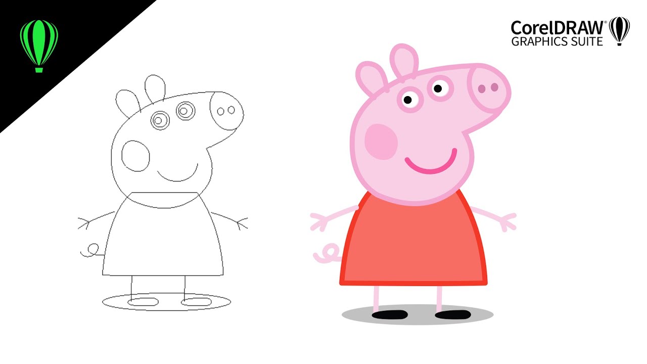 CorelDRAW tips&tricks - Peppa Pig - creating a cartoon character in CorelDRAW 2025