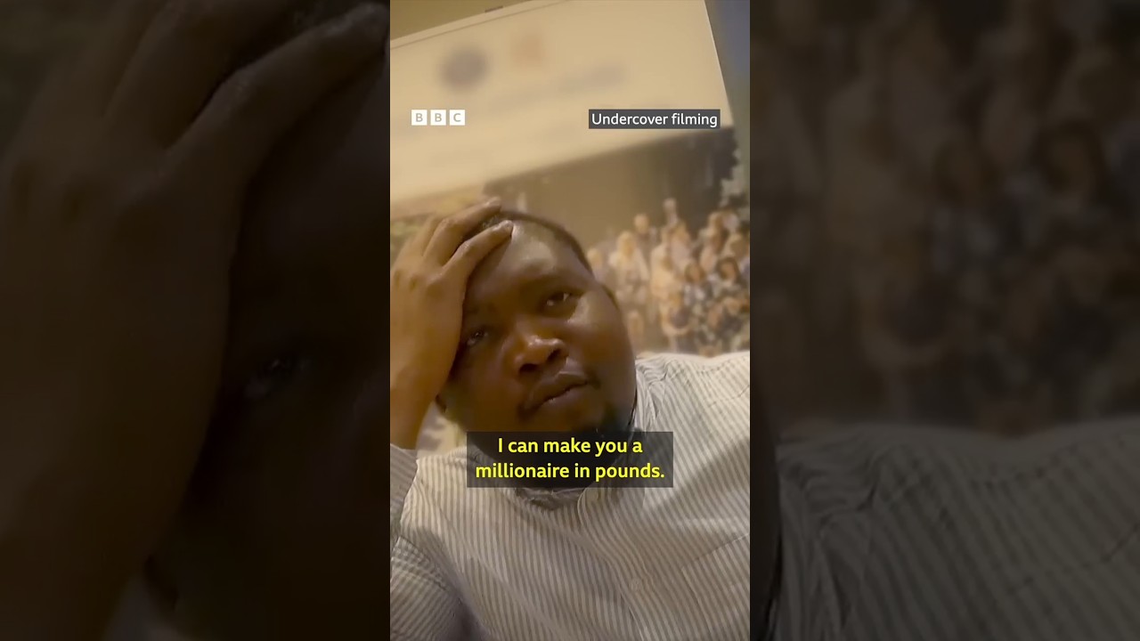 Secret filming reveals brazen tactics of UK immigration scammers - #BBCAfricaEye #Shorts