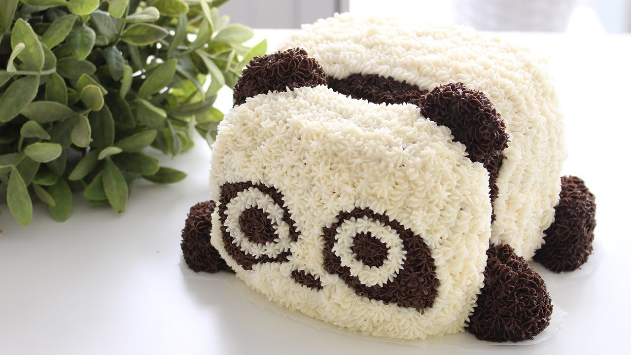 Fuzzy Panda Marble Cake | ふわふわのパンダのマーブルケーキ