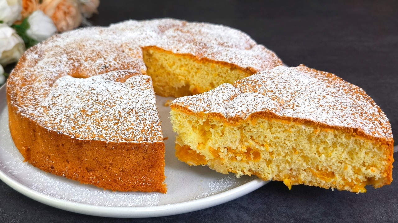 🍊Итальянский апельсиновый торт, приготовленный всего из 4 ингредиентов. Легко, быстро и вкусно!!!