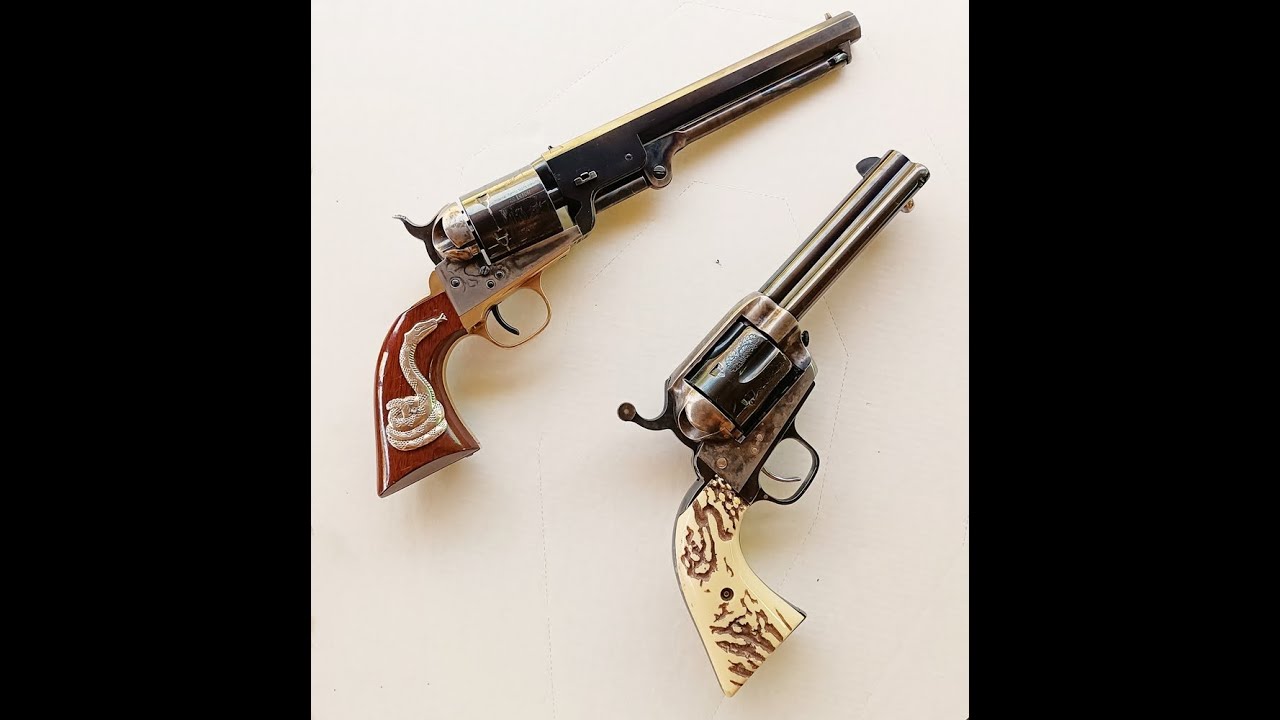Fanning with Uberti Colt 1873 single action and Colt Navy 51 Richards conversion