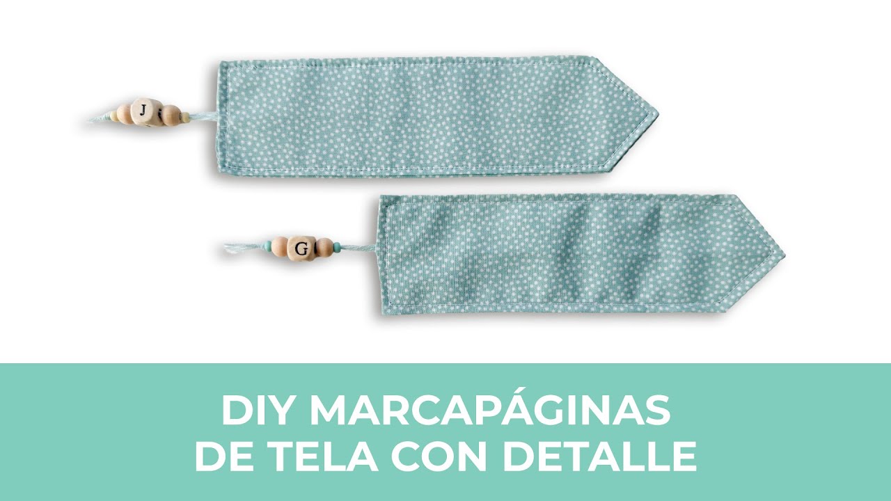 DIY costura: marcapáginas de tela con detalle de madera