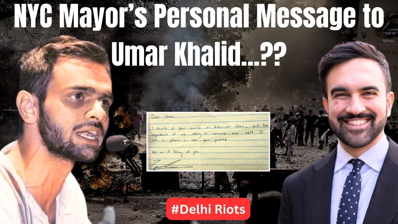 NYC Mayor's Personal Message to Umar Khalid Sparks Discussion. #delhiriots #UmarKhalid 
