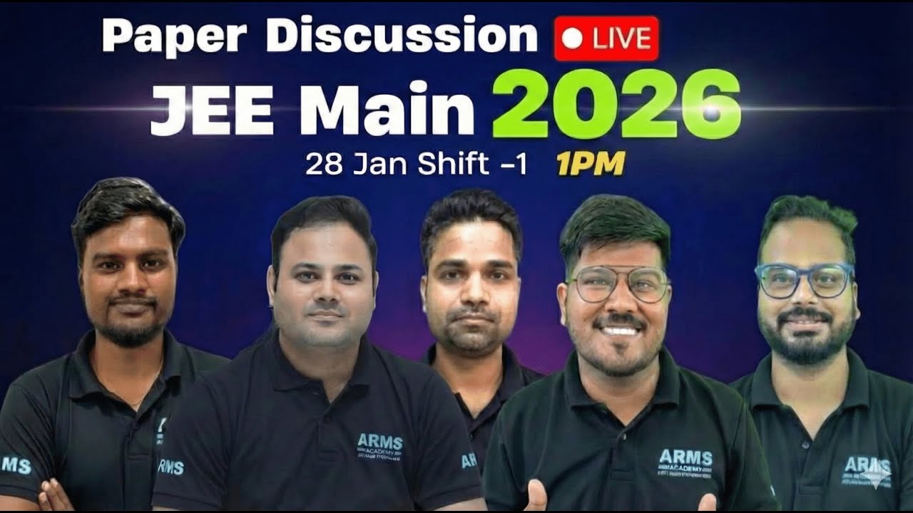 🔴 JEE Main 28 Jan 2026 - Shift - 1 Paper Discussion LIVE 🔥| #jeemain2026 #jee