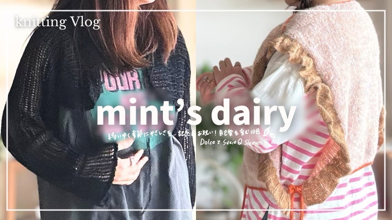 【Vlog】移ろい行く季節にやさしさを🍂記念日お祝い🥂✨自己愛を育む10月／DolceとSuzie Q Sleeves完成！／編みもの好き主婦の日常🧶knitting diary