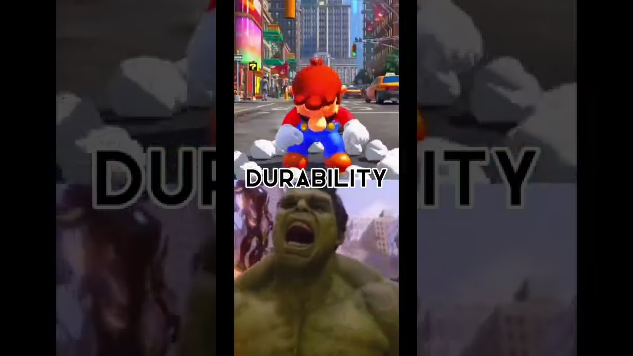 Mario (games + bottomless gloves) vs avengers (live action)