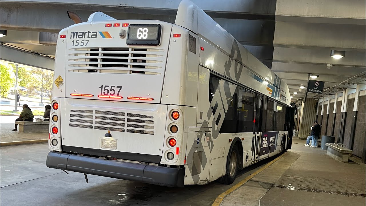 Ride on MARTA Local•Bus 2014 New Flyer XN40 #1557 on Route 68 to Westend station **Full Audio** 