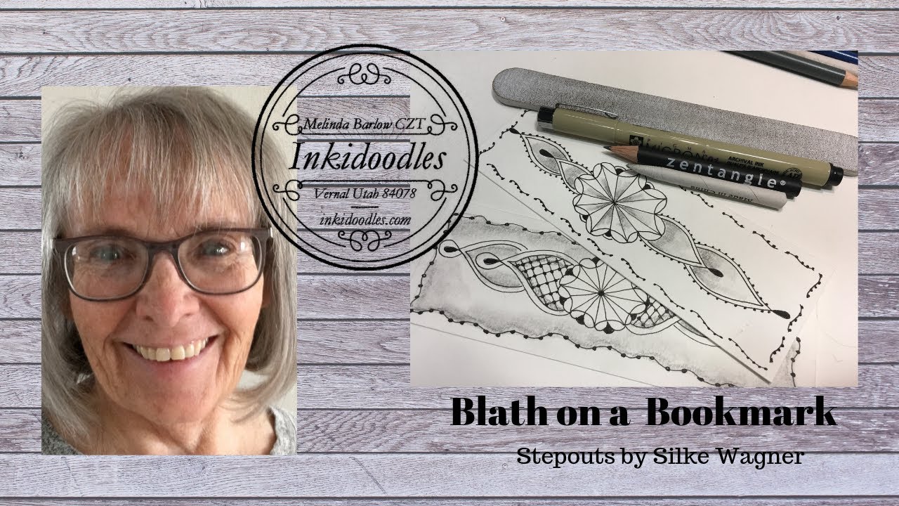 Blath on a Bookmark Tangle Art Lesson #426