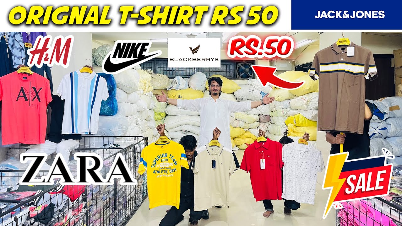 Original Summer T-shirt Rs.50only 😱🔥💯Clothes Wholesale Big Warehouse Opening Clothes Sale