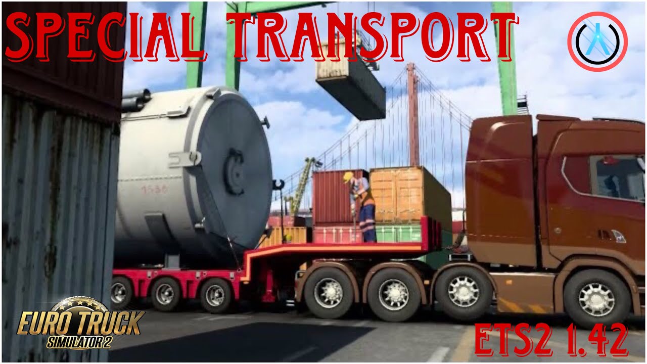 SPECIAL TRANSPORT DELIVERY  ETS 2 1.42. SCANIA TRUCK 730 HP GIANT SILO CARGO SPECIAL TRANSPORT MODS.