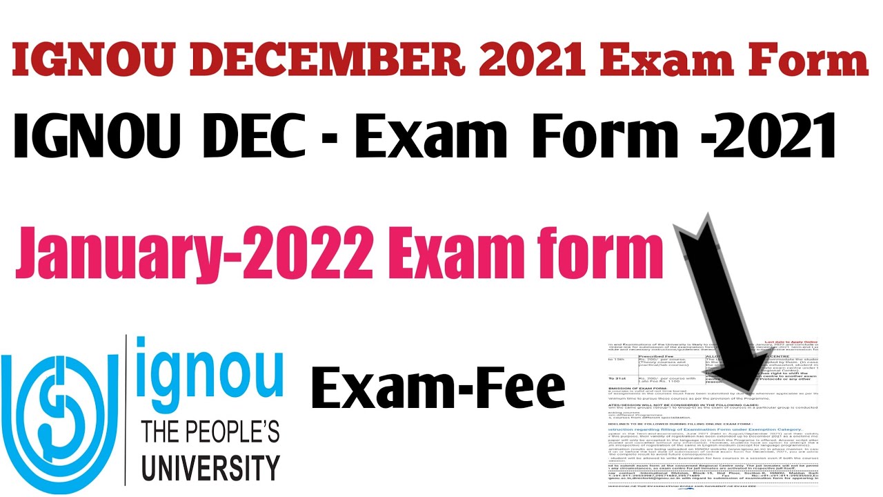 IGNOU January-2022 Exam form||important for all IGNOU students||that was open study||