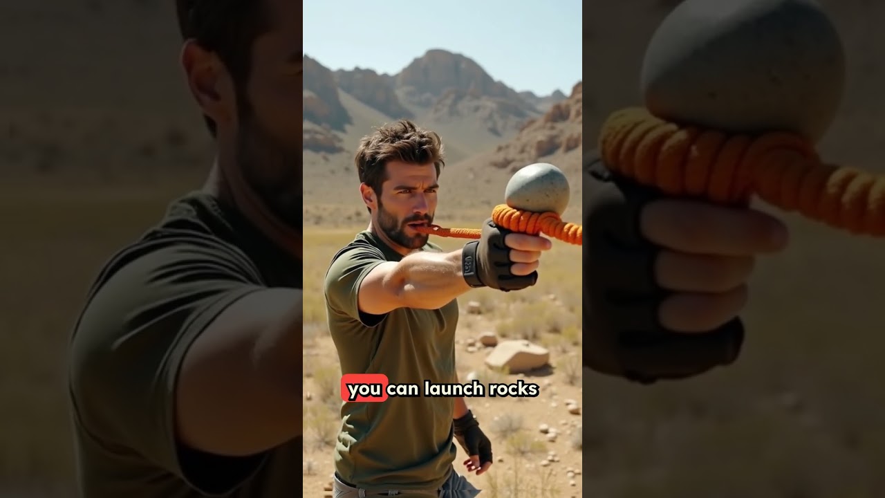 I Made a Deadly Ancient Weapon from Just Paracord - Watch Rocks FLY!