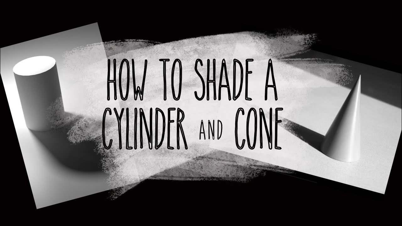How to Shade a Cylinder with Hatching and a Cone with Scumbling