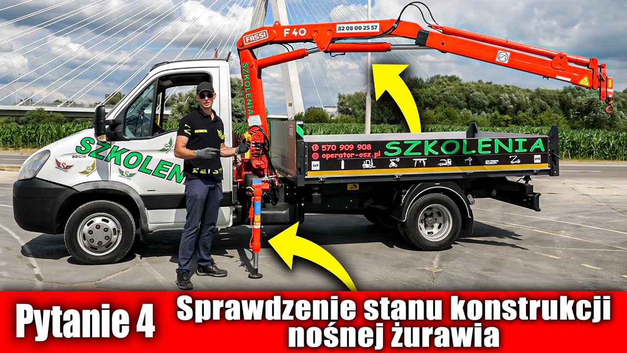 #4  Sprawdzenie stanu konstrukcji nośnej żurawia - Żuraw przenośny HDS egzamin praktyczny UDT