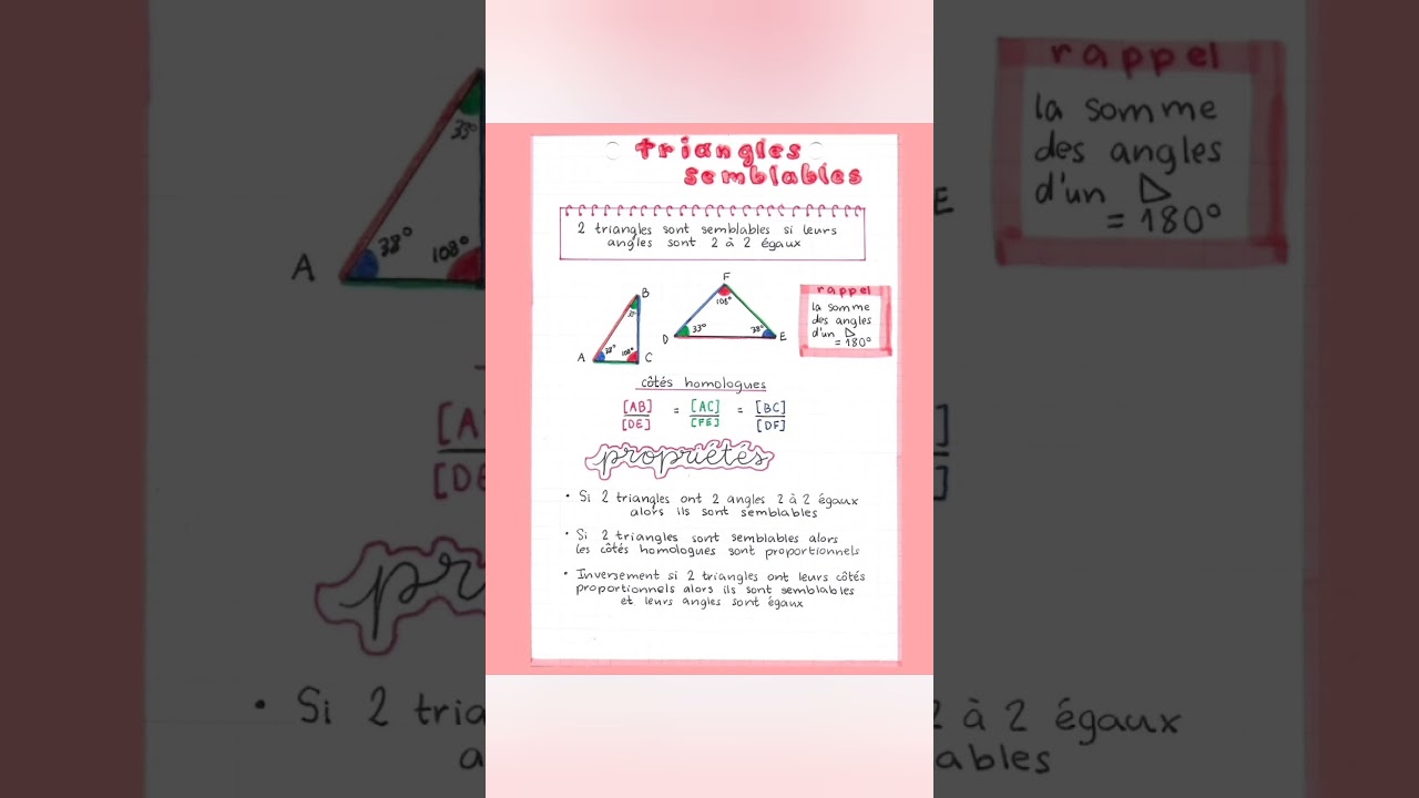 Triangles semblables #fichederevision