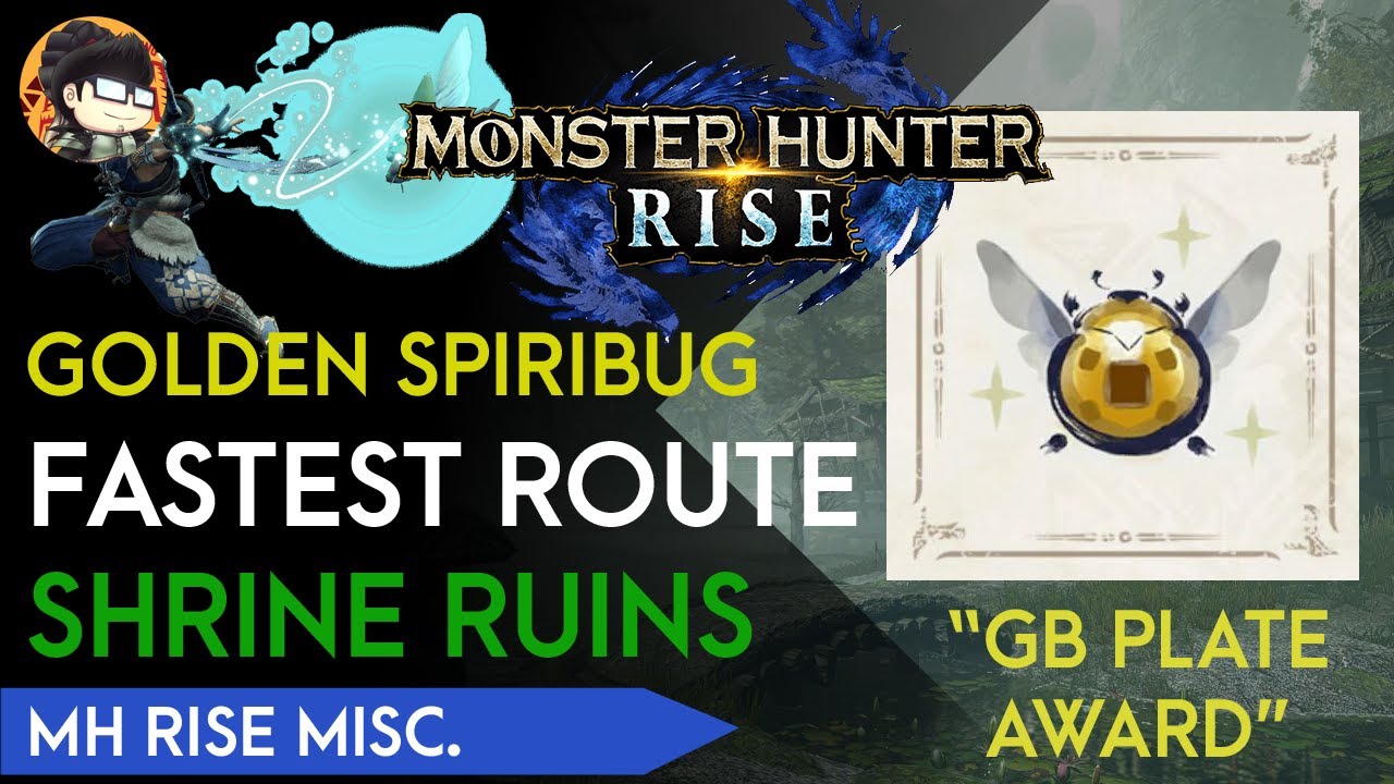 All Golden Spiribug Fastest Route in Shrine Ruins | Monster Hunter Rise Misc.