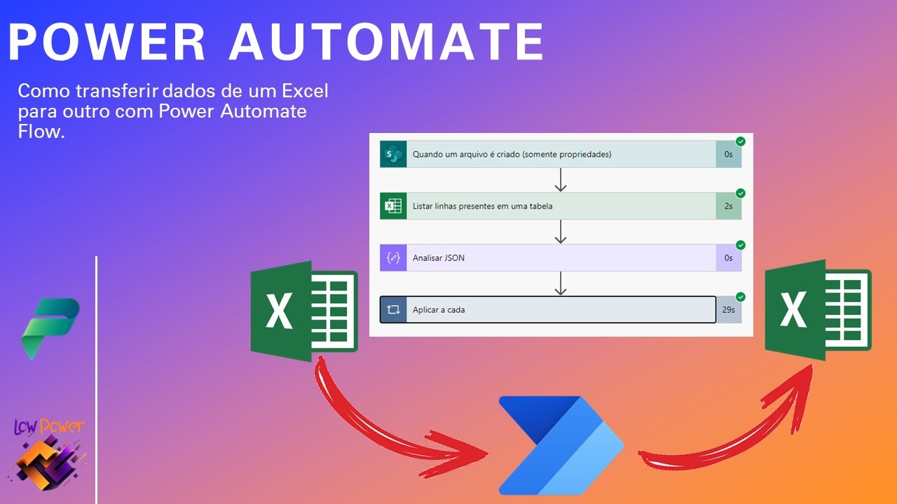 [Power Automate] -  Como transferir dados de um Excel para outro usando Automate Flow