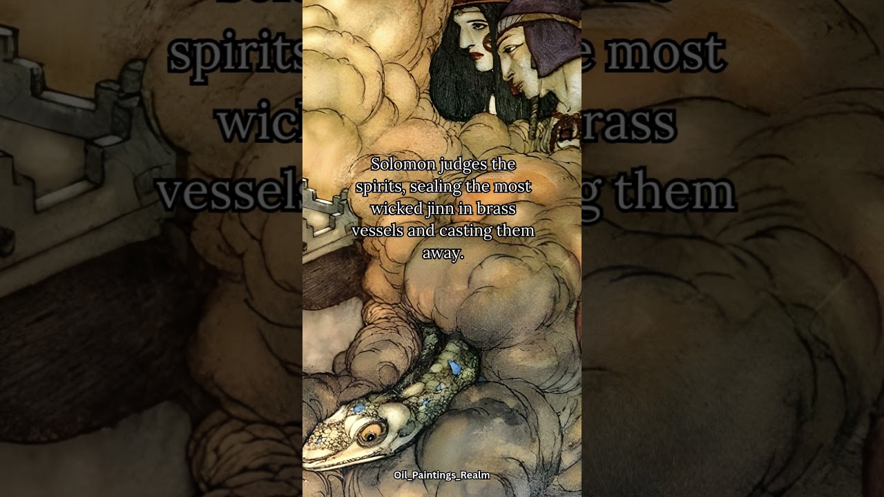 Solomon Commands the Spirits by Edmund Dulac, 1913, 