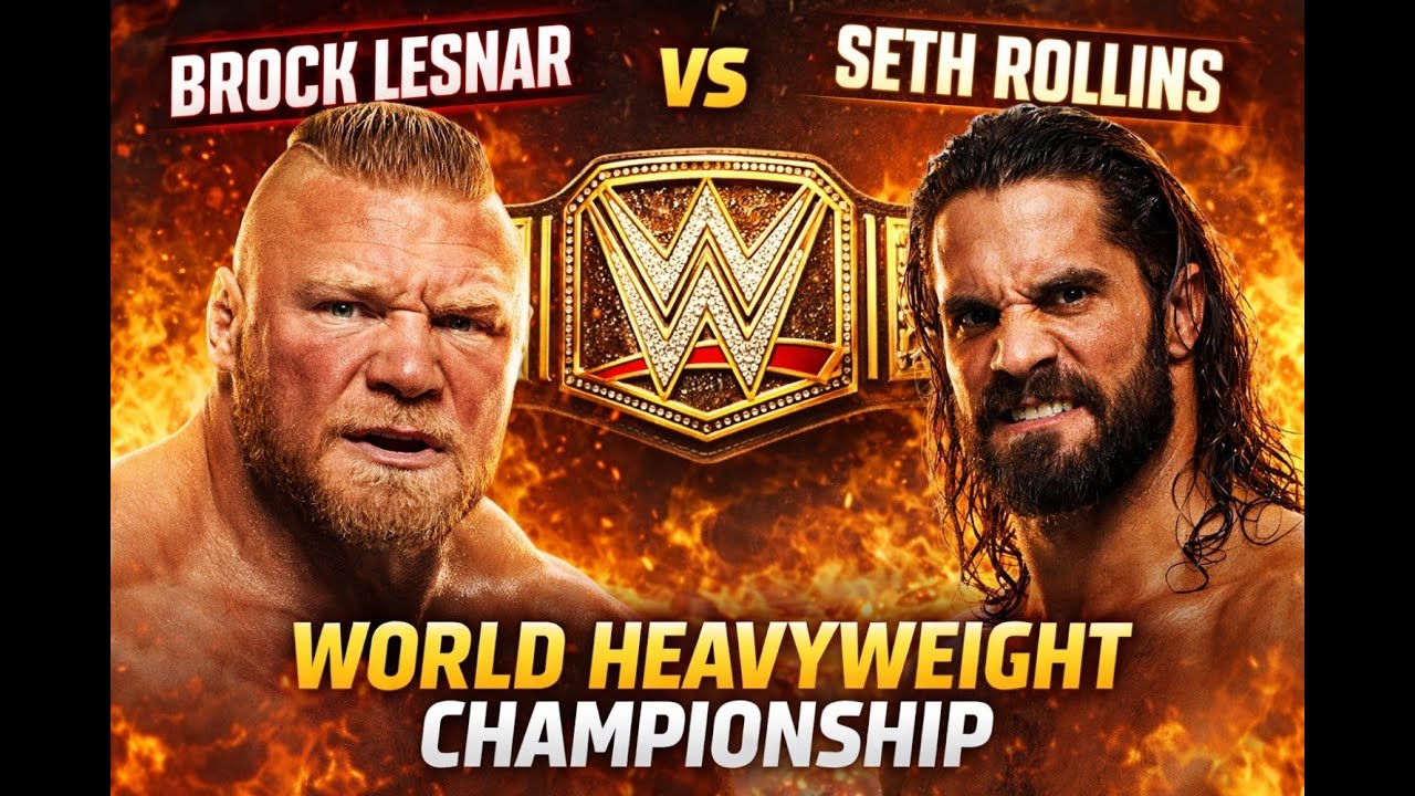 Brock Lesnar vs Seth Rollins – World Heavyweight Championship