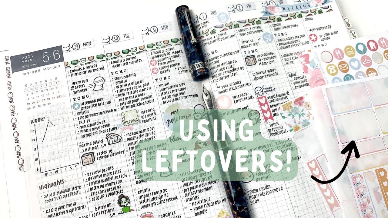 Real Time Plan With Me: Using Leftover Kits | Hobonichi Cousin Planner