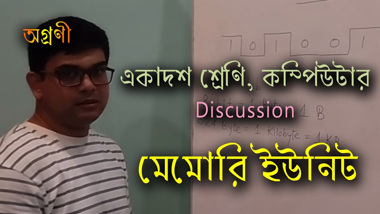 Computer Science | Computer Application | Class XI | WBCHSE | Units of Memory
