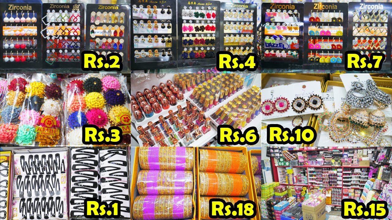 Rs.1 Onwards Chennai's Most Trusted Fancy Items Supplier @ Wholesale Price | Earrings/AccessoriesEtc