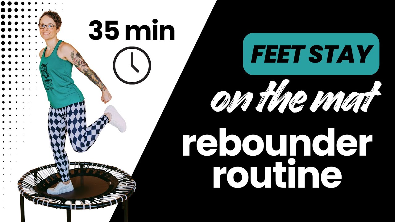 35 Minute Low Impact Rebounder Workout 122 BPM | Mini Trampoline for Lymphatic Drainage