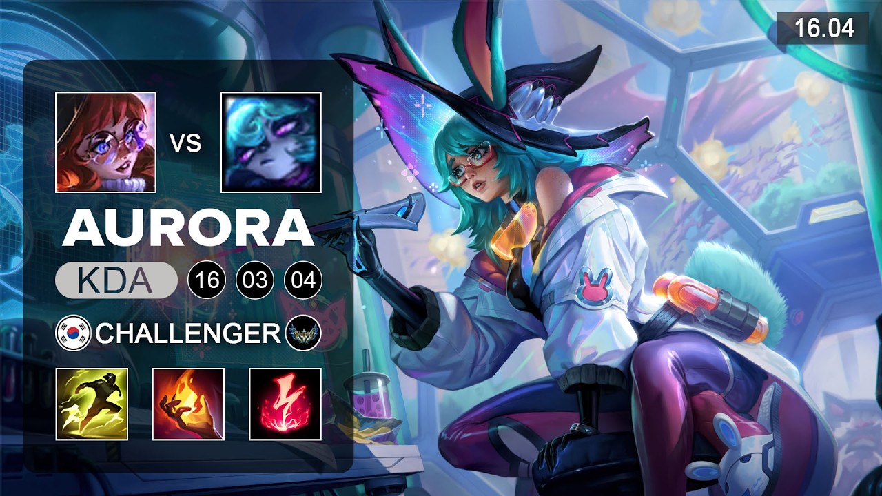Aurora vs Vex Mid - KR Challenger - Patch 16.04 Season 16