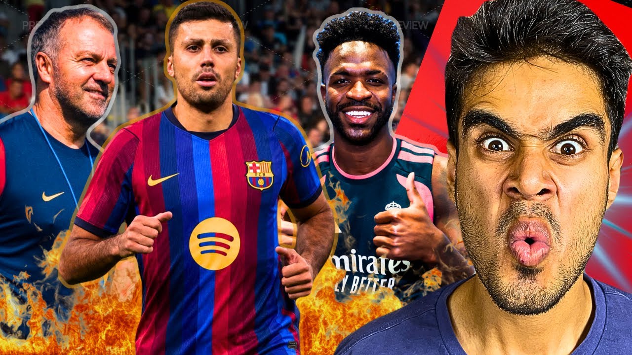 Hansi Flick BIG Striker demand. Rodri to Barca again? Vini Real Madrid future. Football news.