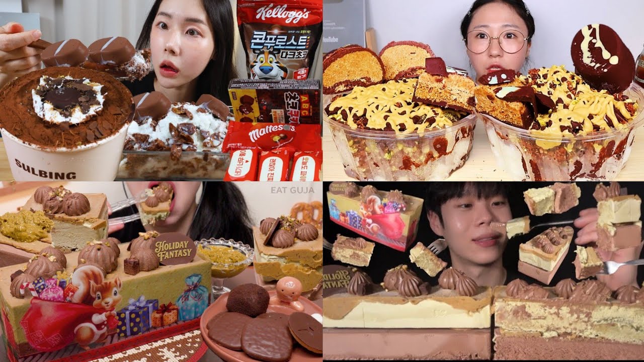 Satisfying dubai chocolate ice cream mukbang